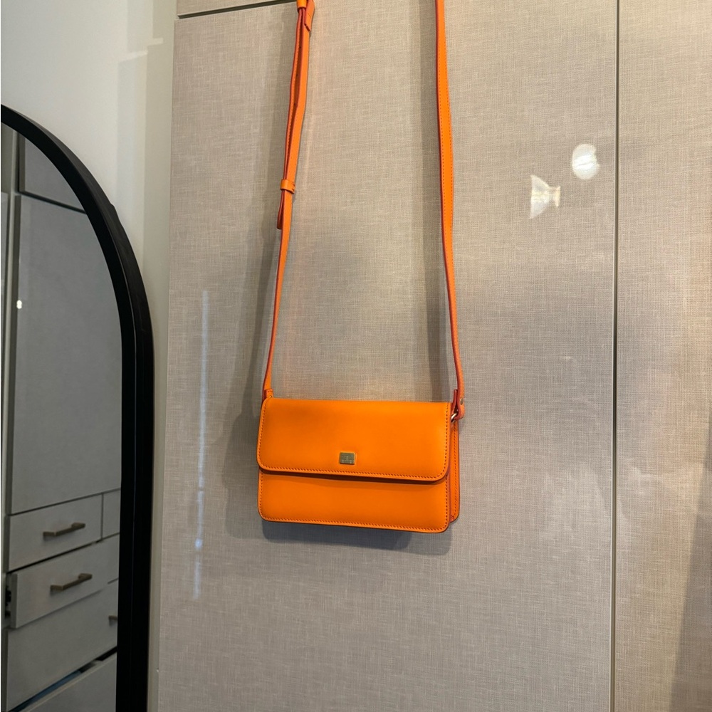 Frame Denim Vibrant Orange Crossbody Bag - Picture 7 of 8